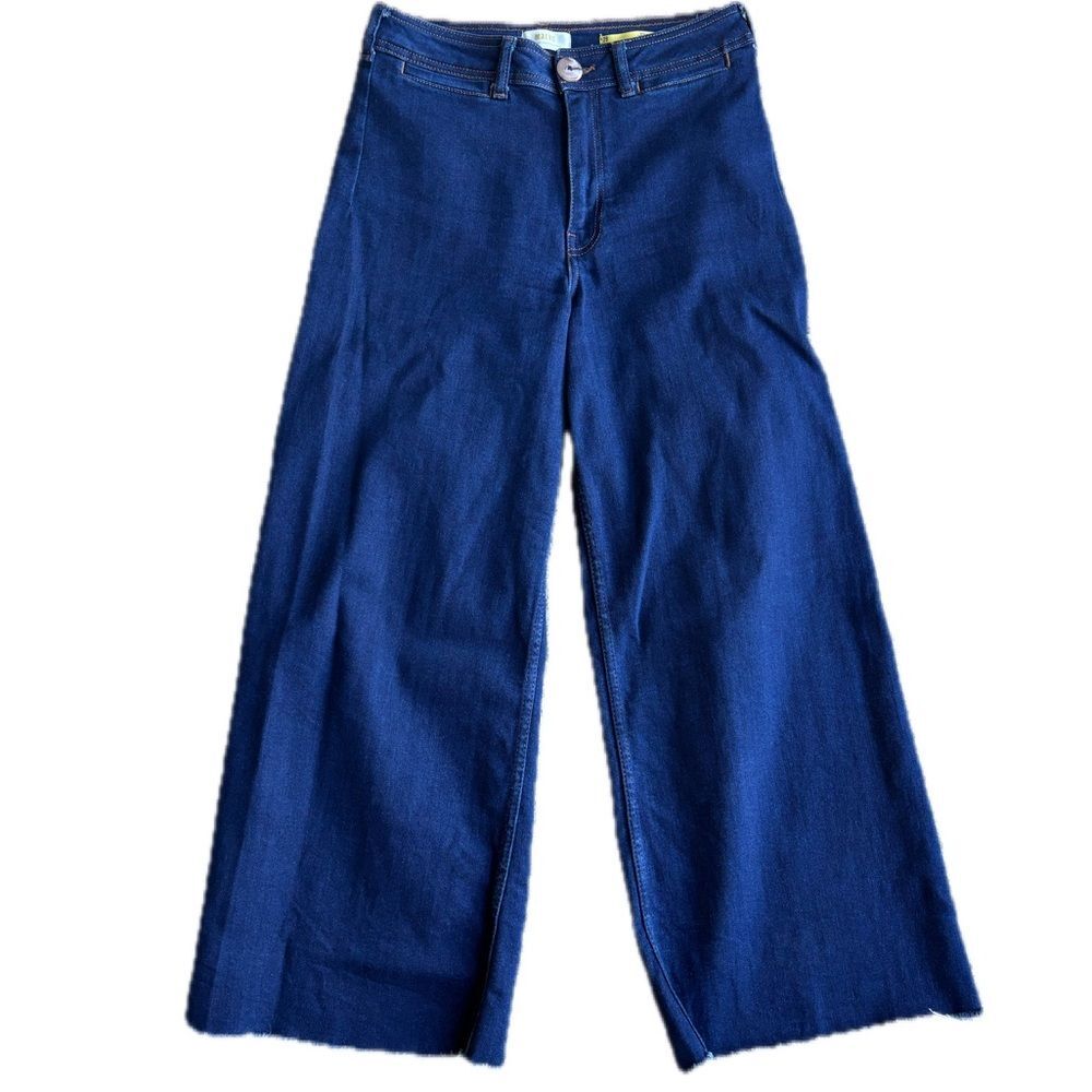 Anthropologie Maeve The Ettie Wide Leg Raw Hem Jeans Size 29